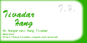 tivadar hang business card